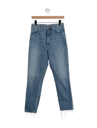 Pre-owned Slvrlake High-rise Straight Leg Jeans In Blue