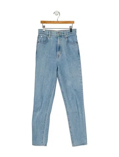 Pre-owned Slvrlake High-rise Straight Leg Jeans In Blue