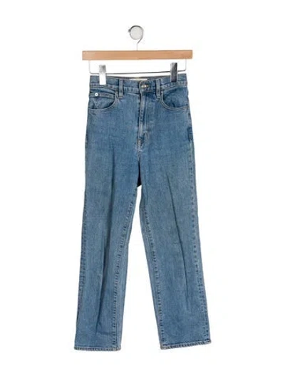 Pre-owned Slvrlake High-rise Straight Leg Jeans In Blue