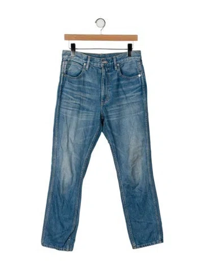 Pre-owned Slvrlake High-rise Straight Leg Jeans In Blue