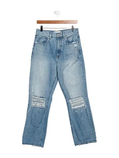 Pre-owned Slvrlake High-rise Straight Leg Jeans In Blue