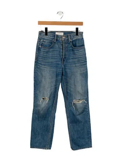 Pre-owned Slvrlake High-rise Straight Leg Jeans In Blue