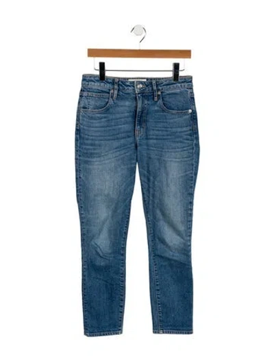 Pre-owned Slvrlake High-rise Straight Leg Jeans In Blue