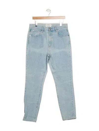 Pre-owned Slvrlake High-rise Straight Leg Jeans In Blue