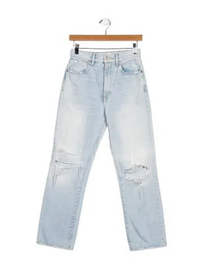 Pre-owned Slvrlake High-rise Straight Leg Jeans In Blue
