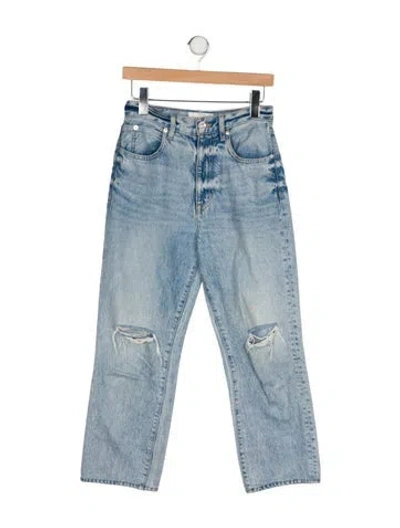 Pre-owned Slvrlake High-rise Straight Leg Jeans In Blue