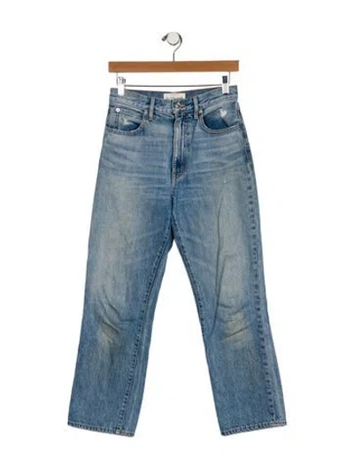 Pre-owned Slvrlake High-rise Straight Leg Jeans In Blue