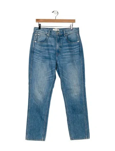 Pre-owned Slvrlake High-rise Straight Leg Jeans In Blue