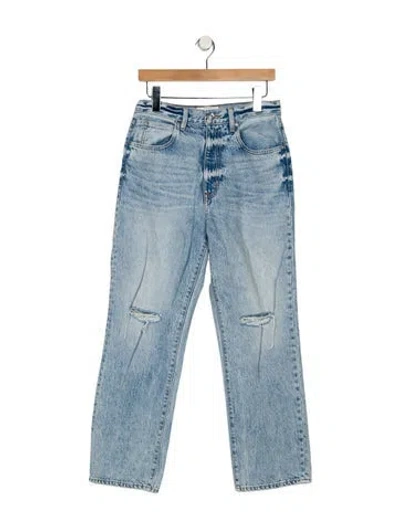 Pre-owned Slvrlake High-rise Straight Leg Jeans In Blue