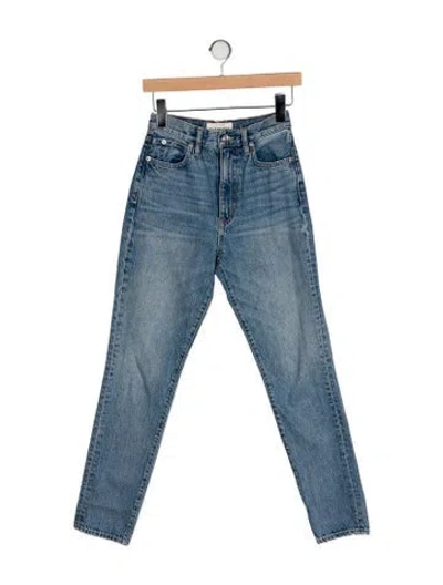 Pre-owned Slvrlake High-rise Straight Leg Jeans In Blue