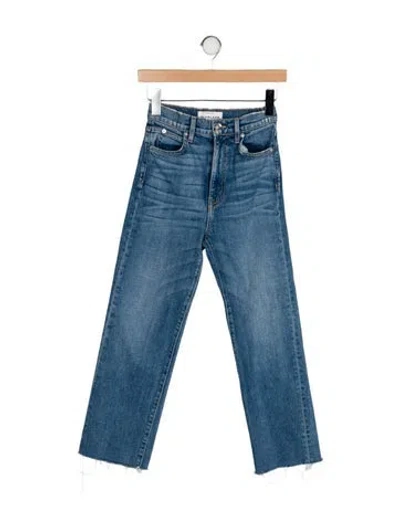 Pre-owned Slvrlake High-rise Straight Leg Jeans In Blue