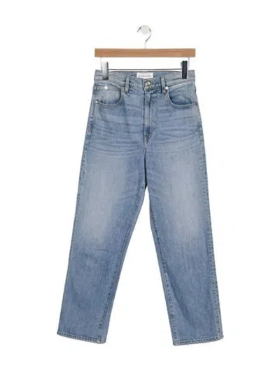 Pre-owned Slvrlake High-rise Straight Leg Jeans In Blue
