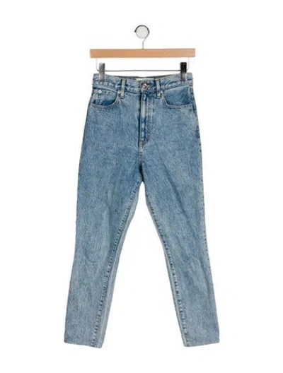 Pre-owned Slvrlake High-rise Straight Leg Jeans In Blue