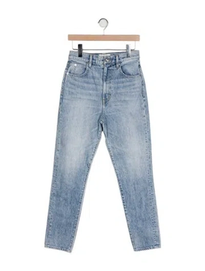 Pre-owned Slvrlake High-rise Straight Leg Jeans In Blue