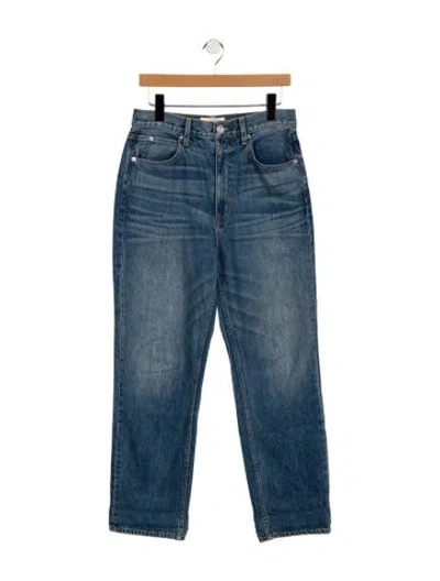 Pre-owned Slvrlake High-rise Straight Leg Jeans In Blue