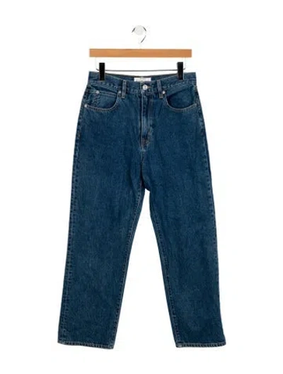 Pre-owned Slvrlake High-rise Straight Leg Jeans In Blue