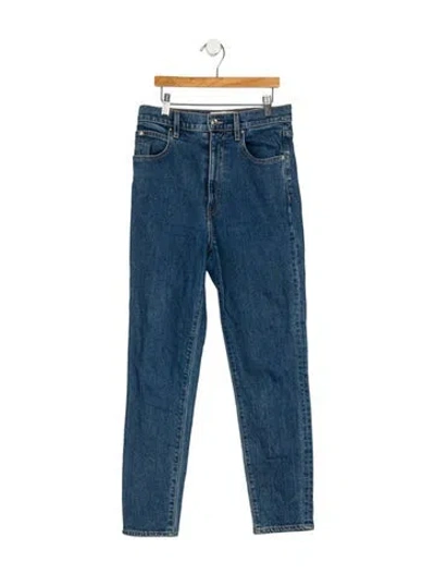 Pre-owned Slvrlake High-rise Straight Leg Jeans In Blue