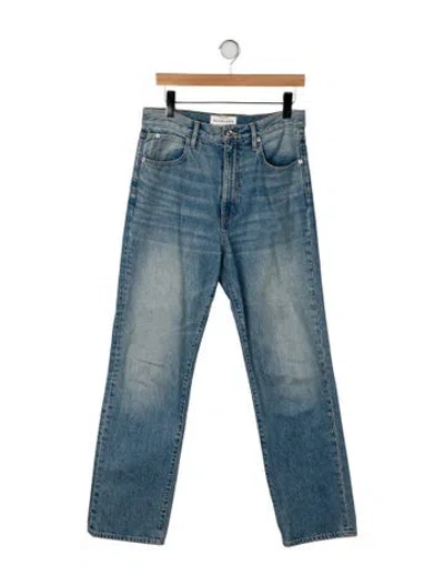 Pre-owned Slvrlake High-rise Straight Leg Jeans In Blue