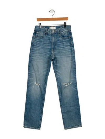Pre-owned Slvrlake High-rise Straight Leg Jeans In Blue