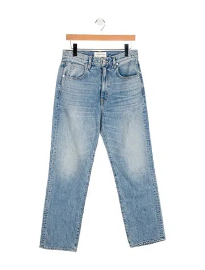 Pre-owned Slvrlake High-rise Straight Leg Jeans In Blue