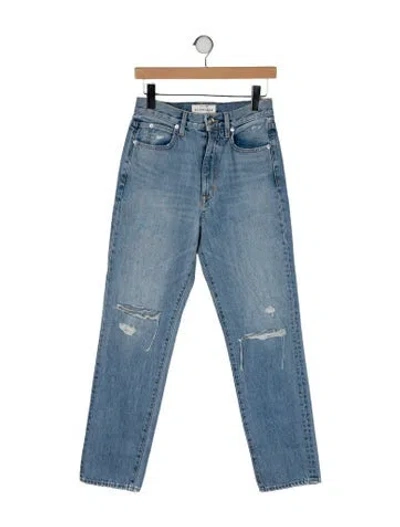 Pre-owned Slvrlake High-rise Straight Leg Jeans In Blue