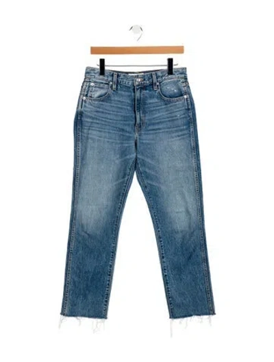 Pre-owned Slvrlake High-rise Straight Leg Jeans In Blue
