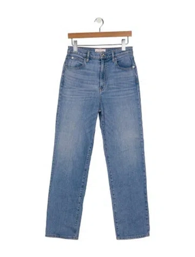 Pre-owned Slvrlake High-rise Straight Leg Jeans In Blue