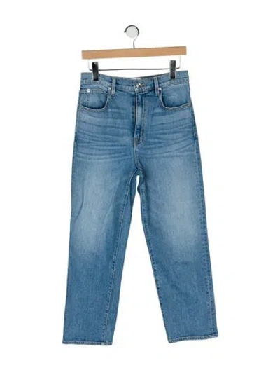 Pre-owned Slvrlake High-rise Straight Leg Jeans In Blue