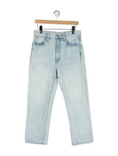 Pre-owned Slvrlake High-rise Straight Leg Jeans In Blue