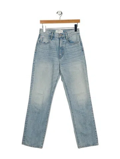 Pre-owned Slvrlake High-rise Straight Leg Jeans In Blue