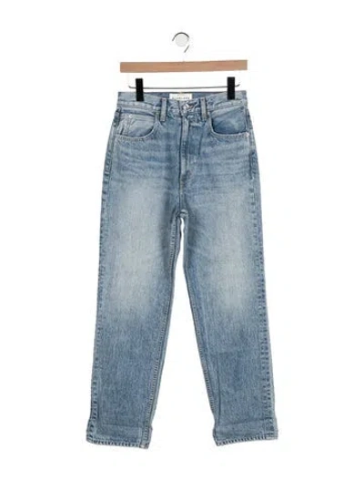 Pre-owned Slvrlake High-rise Straight Leg Jeans In Blue