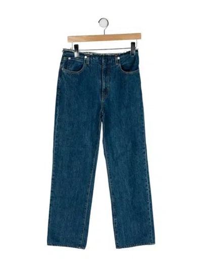 Pre-owned Slvrlake High-rise Straight Leg Jeans In Blue