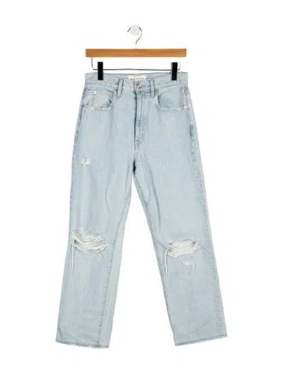 Pre-owned Slvrlake High-rise Straight Leg Jeans In Blue