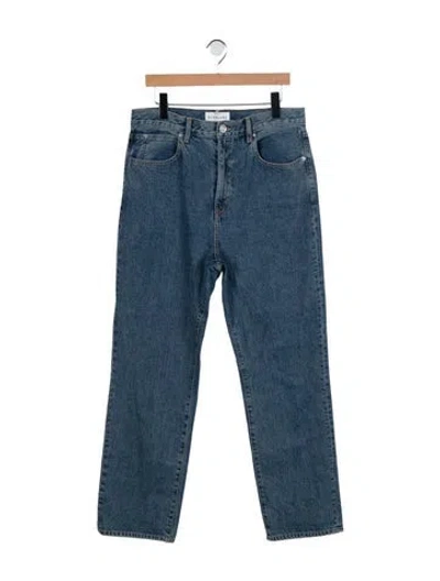 Pre-owned Slvrlake High-rise Straight Leg Jeans In Blue