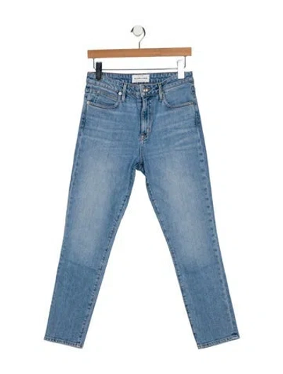 Pre-owned Slvrlake High-rise Straight Leg Jeans In Blue