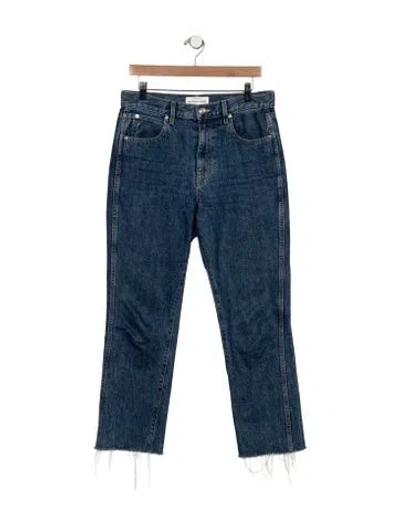 Pre-owned Slvrlake High-rise Straight Leg Jeans In Blue