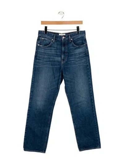 Pre-owned Slvrlake High-rise Straight Leg Jeans In Blue