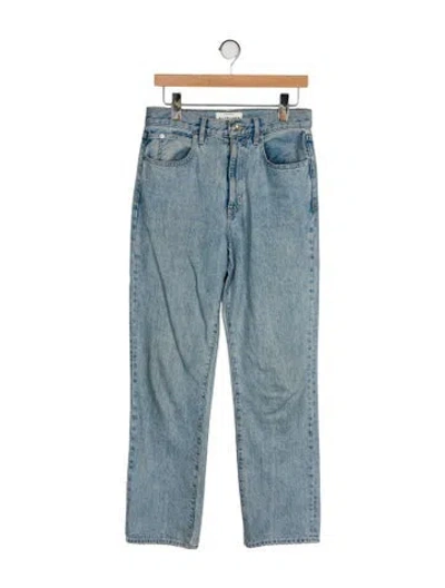 Pre-owned Slvrlake High-rise Straight Leg Jeans In Blue