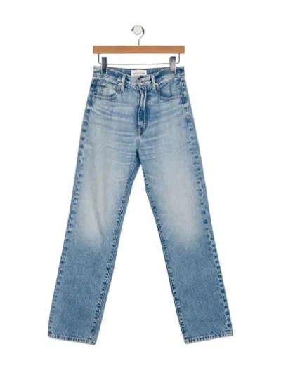 Pre-owned Slvrlake High-rise Straight Leg Jeans In Blue