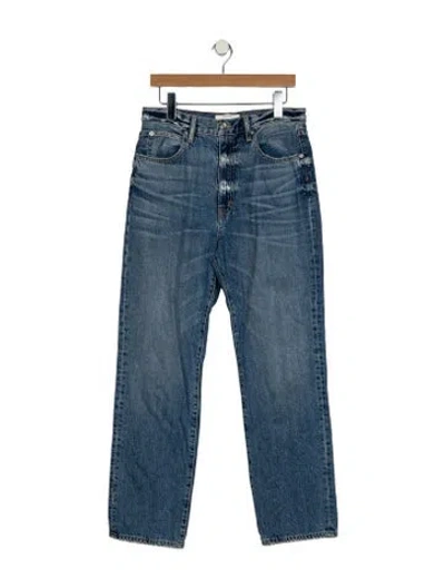 Pre-owned Slvrlake High-rise Straight Leg Jeans In Blue