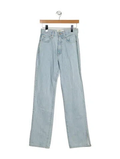 Pre-owned Slvrlake High-rise Straight Leg Jeans In Blue