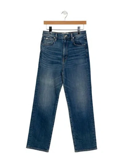 Pre-owned Slvrlake High-rise Straight Leg Jeans In Blue
