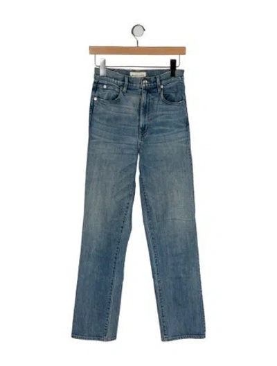 Pre-owned Slvrlake High-rise Straight Leg Jeans In Blue