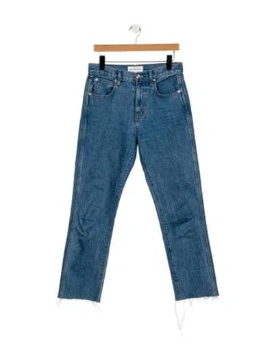 Pre-owned Slvrlake High-rise Straight Leg Jeans In Blue