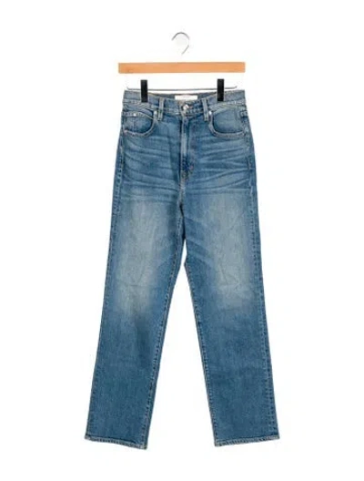 Pre-owned Slvrlake High-rise Straight Leg Jeans In Blue