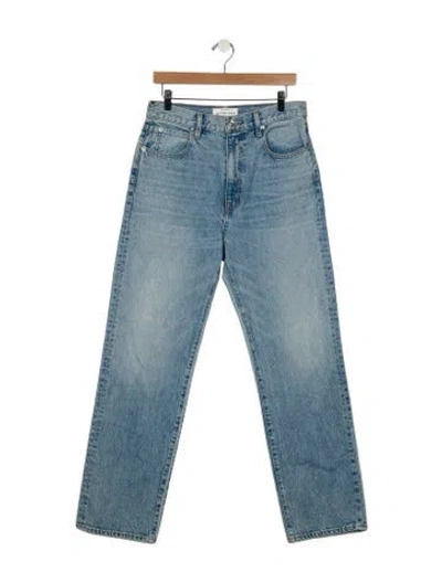 Pre-owned Slvrlake High-rise Straight Leg Jeans In Blue