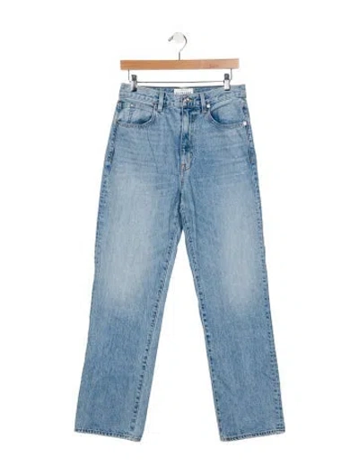 Pre-owned Slvrlake High-rise Straight Leg Jeans In Blue