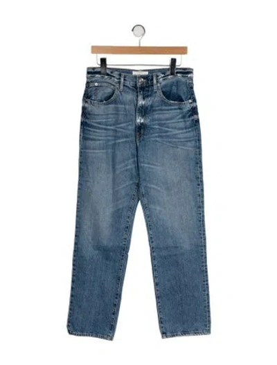 Pre-owned Slvrlake High-rise Straight Leg Jeans In Blue