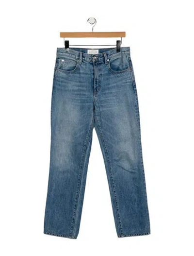 Pre-owned Slvrlake High-rise Straight Leg Jeans In Blue