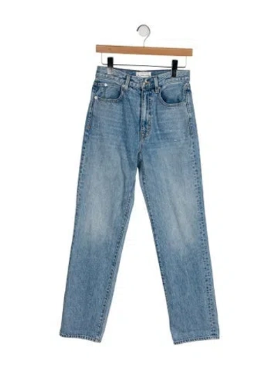 Pre-owned Slvrlake High-rise Straight Leg Jeans In Blue